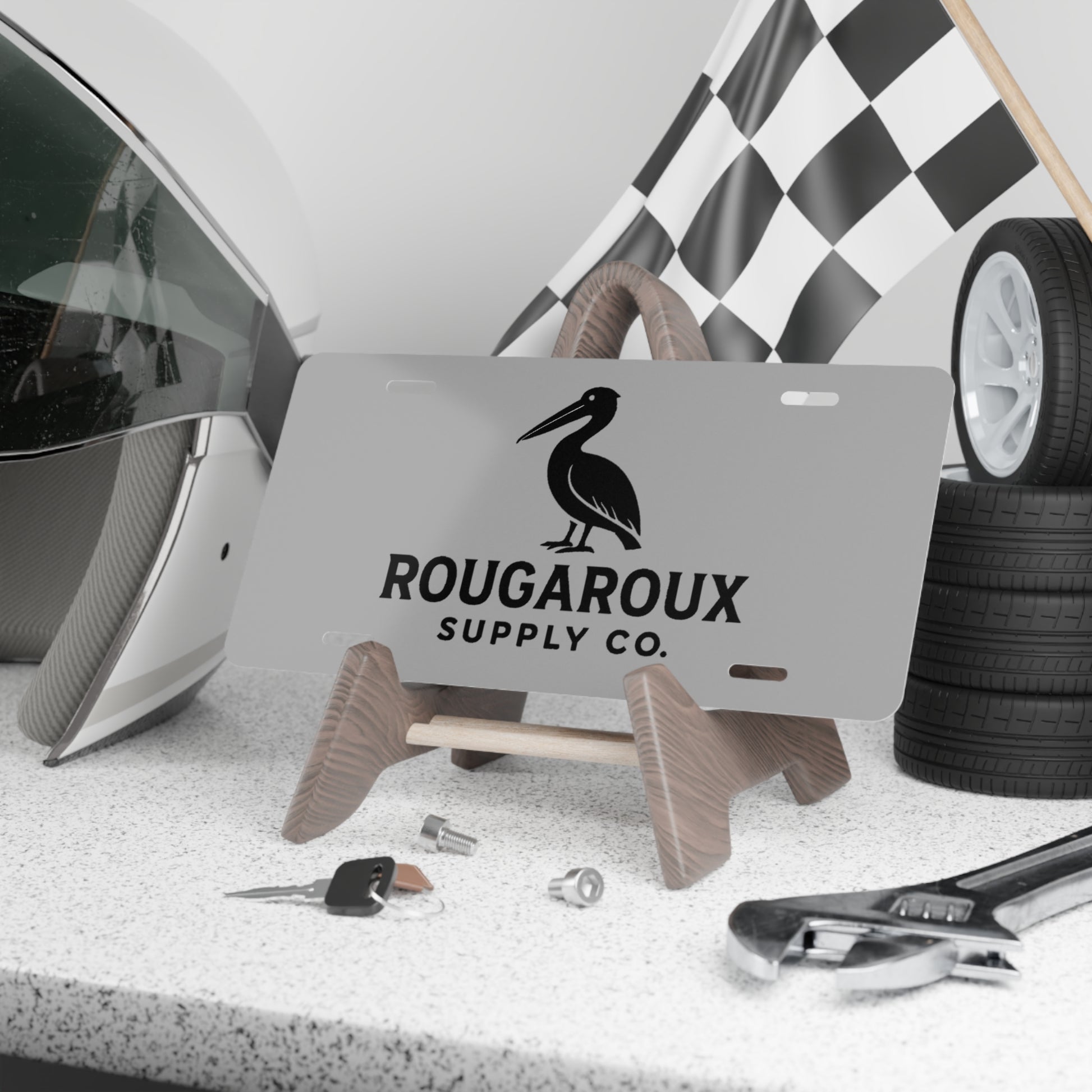 RSC Pelican Vanity Plate (Light Gray)